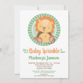 Cute Jungle Lion Baby Sprinkle Invitation Neutral (Devant)