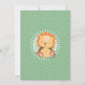 Cute Jungle Lion Baby Sprinkle Invitation Neutral (Dos)