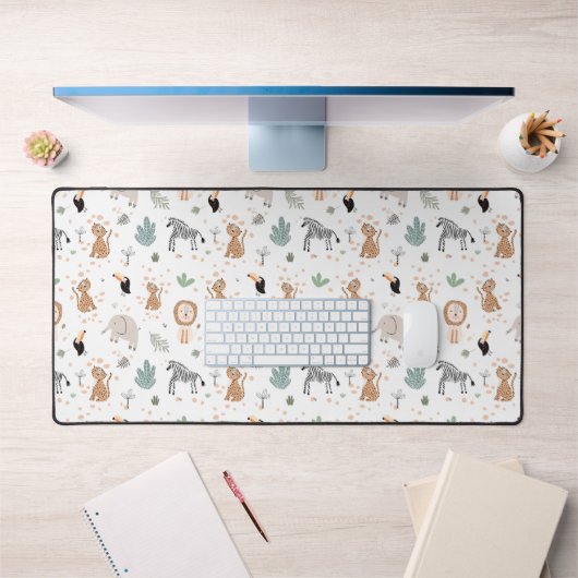 Cute Jungle Rainforest Animaux Motif (Bureau 1)