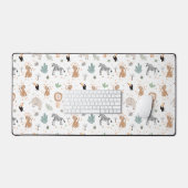 Cute Jungle Rainforest Animaux Motif (Clavier et souris)