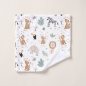 Cute Jungle Rainforest Animaux Motif (Gant de toilette)