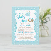 Cute Jungle Safari Giraffe Baby shower Invitation (Debout devant)