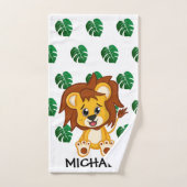 Cute Jungle Safari Lion Animaux Enfants (Serviette à main)