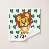 Cute Jungle Safari Lion Animaux Enfants (Gant de toilette)