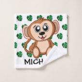 Cute Jungle Safari Singe Animaux Enfants (Gant de toilette)