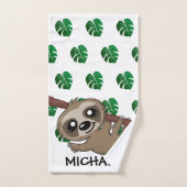 Cute Jungle Safari Sloth Animal Kids (Serviette à main)