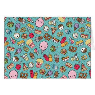 Cute Junk Food note card