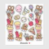 Cute Junk Food Vinyl Sticker (Vel)
