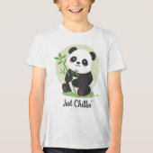 Cute "Just Chillin'" Panda Bear Tri-Blend Shirt (Voorkant)