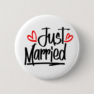 Cute Just Married Wedding Pas getrouwd Bride MRS. Ronde Button 5,7 Cm