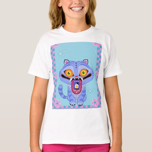 Cute K Pop Demon Hunters Derpy Tiger T-Shirt (Devant)