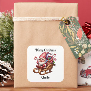 Cute kabouter Kerst sticker