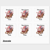 Cute kabouter Kerst sticker (Vel)