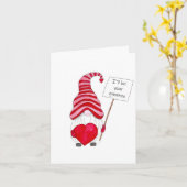 Cute Kabouter Liefde Valentijnskaart Kaart (Gele Bloem)