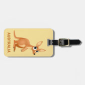 Cute Kangaroo aangepaste tekst bagagelabel (Voorkant horizontaal)
