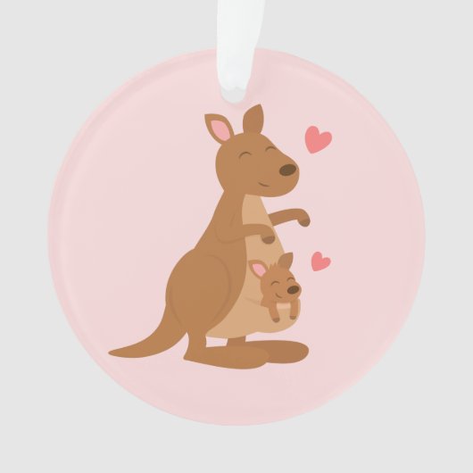 Cute Kangaroo Baby Joey Kinder decor Ornament (voorkant)