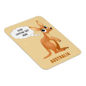 Cute Kangaroo custom text magnet Magneet (Rechterzijde)