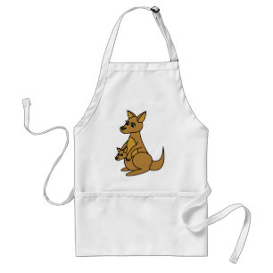 Cute Kangaroo en Joey Standaard Schort