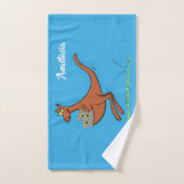 Cute kangaroo en koalas cartoon bad handdoek (Handdoek)