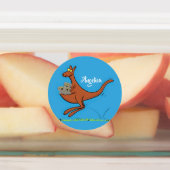 Cute kangaroo en koalas cartoon labels (Aangebracht)