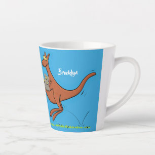Cute kangaroo en koalas cartoon latte mok