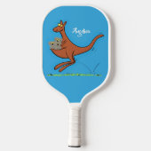Cute kangaroo en koalas cartoon pickleball paddle (Achterkant)