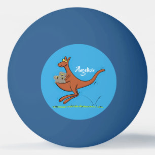 Cute kangaroo en koalas cartoon pingpongballen