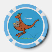 Cute kangaroo en koalas cartoon poker chips (Achterkant)