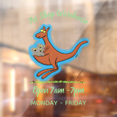 Cute kangaroo en koalas cartoon raamsticker (Vel 2)