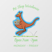 Cute kangaroo en koalas cartoon raamsticker (Vel)