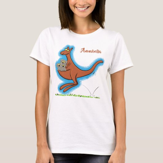 Cute kangaroo en koalas cartoon t-shirt (Voorkant)