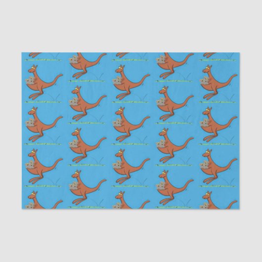 Cute kangaroo en koalas cartoon tissuepapier (Voorkant)