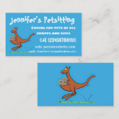 Cute kangaroo en koalas cartoon visitekaartje (Voorkant / Achterkant)