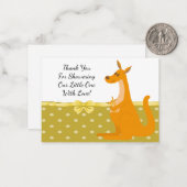 Cute Kangaroo Et Son Bébé Carte de remerciements (Devant/Arrière en situation)