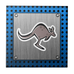 Cute Kangaroo Metaalblik Tegeltje