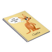 Cute Kangaroo nom et carnet de texte personnalisés (Côté Droit)