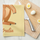 Cute Kangaroo serviette à main en texte personnali (Quart Plié)