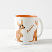 Cute Kangaroo tasses de texte personnalisées (Devant droit)
