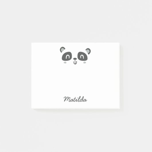 Cute karakter panda kinder school post-it® notes (Voorkant)