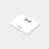Cute karakter panda kinderen school post-it® notes (Schuin)