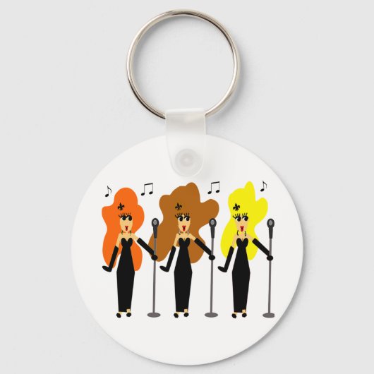 Cute Karaoke Divas Sleutelhanger (Voorkant)