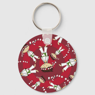 Cute Karate Boy Sleutelhanger