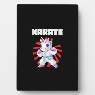 Cute Karate Eenhoorn Karate Japanse Vechtkunst T Fotoplaat