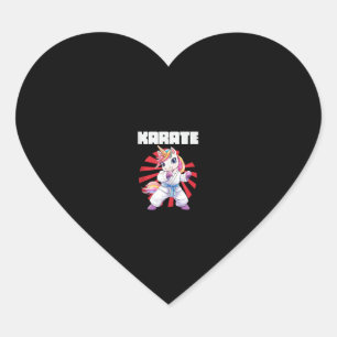 Cute Karate Eenhoorn MMA Tank Top Hart Sticker