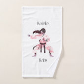Cute Karate Girl Martial Arts Handdoek (Handdoek)