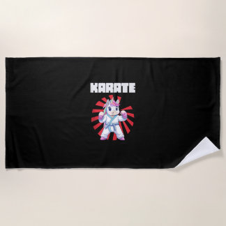 Cute Karate Unicorn - MMA Karate Japans Vecht-  Strandlaken