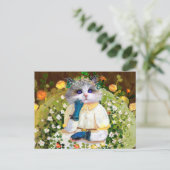 Cute Kat Briefkaart (Staand voorkant)