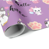 Cute kat cadeaupapier (Rol Hoek)