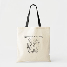 Cute Kat Cartoon | Geluk is een Warm Kat Tote Bag