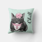 Cute Kat Chill Sierkussen (Achterkant)